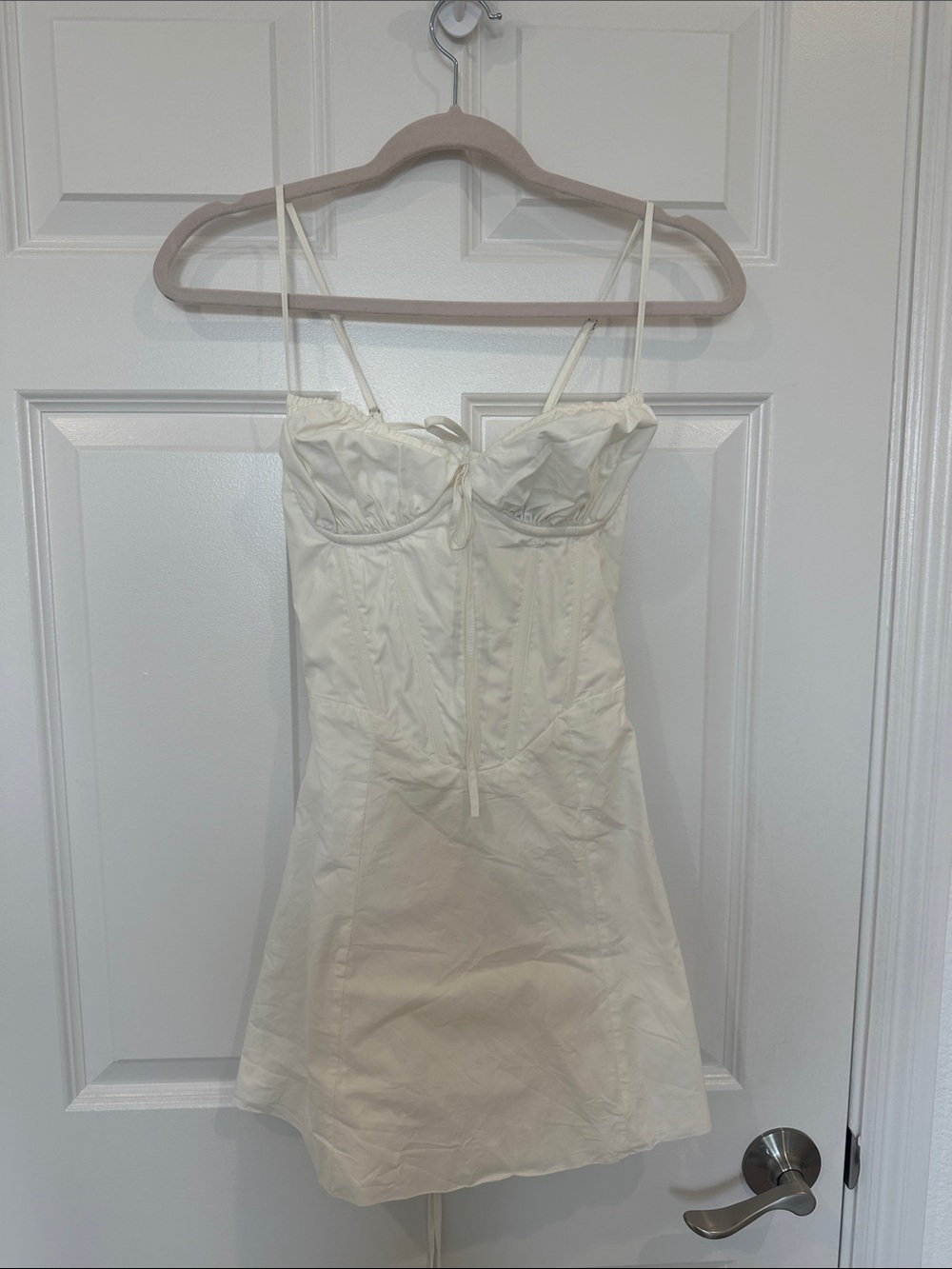 Baby Boo White Lacey Mini Dress with Corset